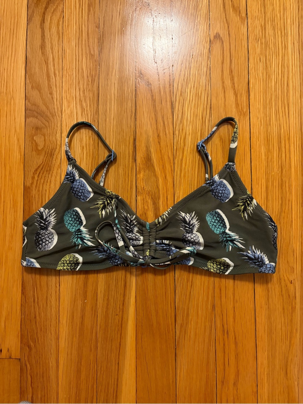 Aerie Pineapple Scoop Bikini Top